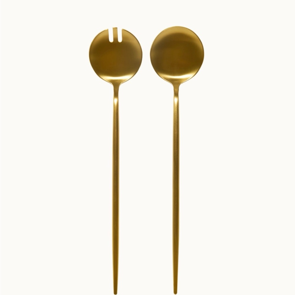 Taja Collection | Gold Salad Serving Utensils New in Box